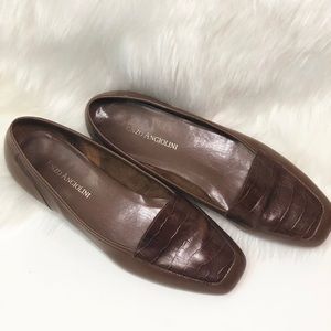 🍂 FALL SALE! Enzo Angiolini Brown Leather Flats